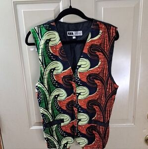 Well Dress African Print Sleevless Vest